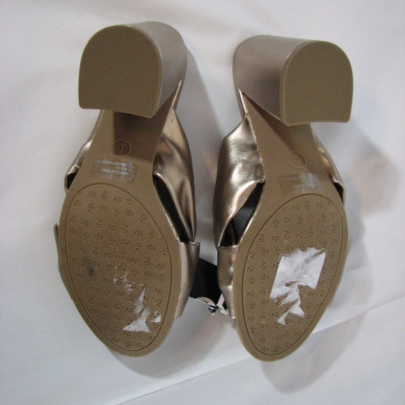 Dolce Vita Sandals Gold Knot Women's Size 6 DV Block Heel Slides - Picture 5 of 6